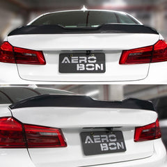 AeroBon Real Carbon Fiber Trunk Spoiler Compatible with 2017-2023 BMW 5 Series G30 Sedan and F90 M5 Spoiler (MP Style)