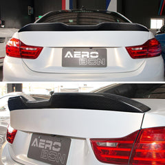 AeroBon Real Carbon Fiber Trunk Spoiler Compatible with 2013-2020 BMW 4-Series F32 Coupe Spoiler (MP Style 2024)