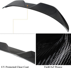 AeroBon Real Carbon Fiber Trunk Spoiler Compatible with 2007-2014 Infiniti G35, G37, G25, Q40 4-Door Sedan Spoiler (MP Style 2024 Design)