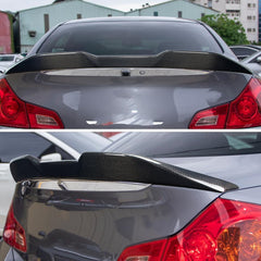 AeroBon Real Carbon Fiber Trunk Spoiler Compatible with 2007-2014 Infiniti G35, G37, G25, Q40 4-Door Sedan Spoiler (MP Style 2024 Design)