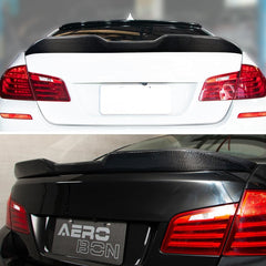 AeroBon Real Carbon Fiber Trunk Spoiler Compatible with 2010-2016 BMW 5 Series F10 Sedan and F10 M5 Spoiler (MP Style 2024)