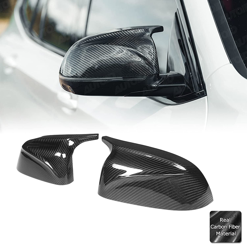 AeroBon Real Carbon Fiber Side Mirror Covers Compatible with BMW G-Series SUV- X3 (G01) X4 (G02) X5 (G05) X6 (G06) X7 (G07)