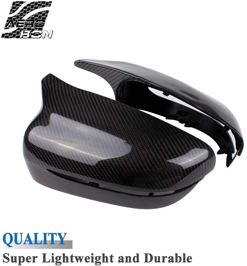 AeroBon MK1 Real Carbon Fiber Side Mirror Covers Compatible with BMW 5-Series G30/G31, 6-Series G32, 7-Series G11/G12, 8-Series G14/G15/G16