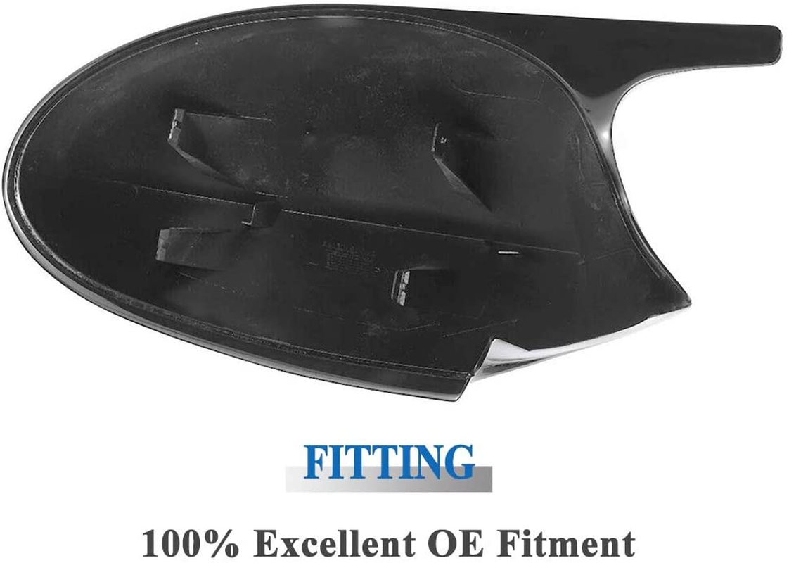 Remplacement de couverture de miroir noir brillant de style fibre de  carbone pour BMW E90 E91 E92 E93 E81 E87 E82 E88 3 1 Series M