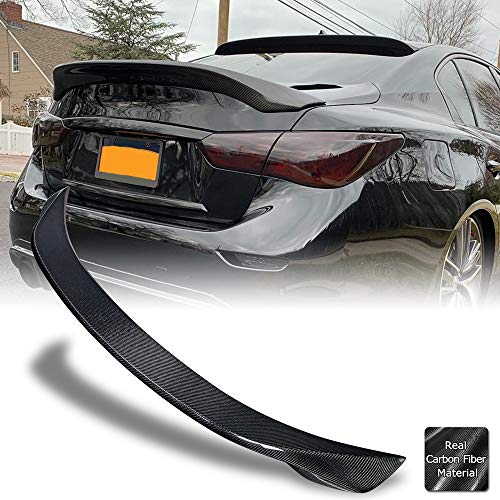 AeroBon Real Carbon Fiber Trunk Spoiler Wing Compatible with 2014-21 I ...